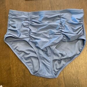 Raisins Curve high waisted ruched blue swim bottom size 20W NWT